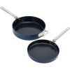 Joseph Joseph Space Non-stick Sauterpande m. Foldbart H�ndtag 2 stk, Midnight Blue