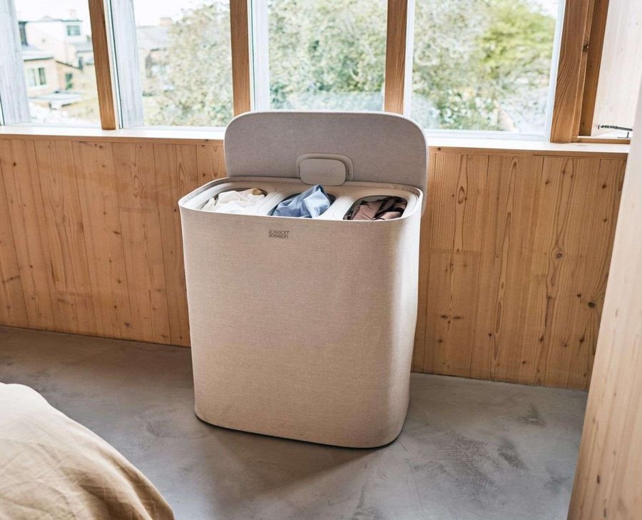 Joseph Joseph Tota 2 Trio W�schekorb 90 L, Pale Mushroom