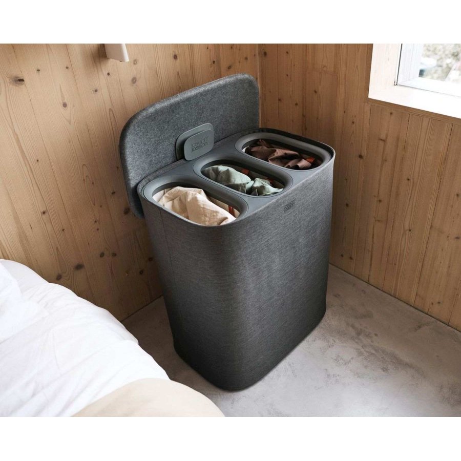Joseph Joseph Tota 2 Trio W�schekorb 90 L, Forest Grey
