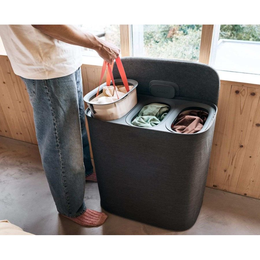 Joseph Joseph Tota 2 Trio W�schekorb 90 L, Forest Grey
