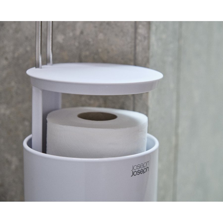 Joseph Joseph EasyStore Fritst�ende Toiletrulleholder H65 cm, Hvid