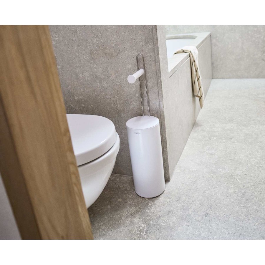 Joseph Joseph EasyStore Fritst�ende Toiletrulleholder H65 cm, Hvid