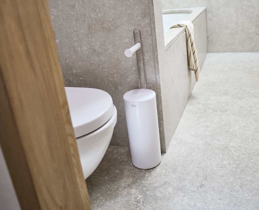 Joseph Joseph EasyStore Fritst�ende Toiletrulleholder H65 cm, Hvid
