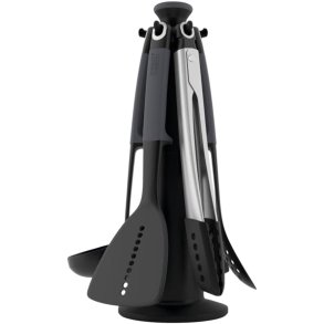 Joseph Joseph Elevate Utensilien-Set mit Drehstnder 7-teilig, Grau