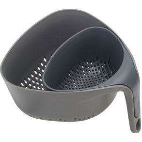 Joseph Joseph Nest Seiher mit Griff, 2er Set, Grau