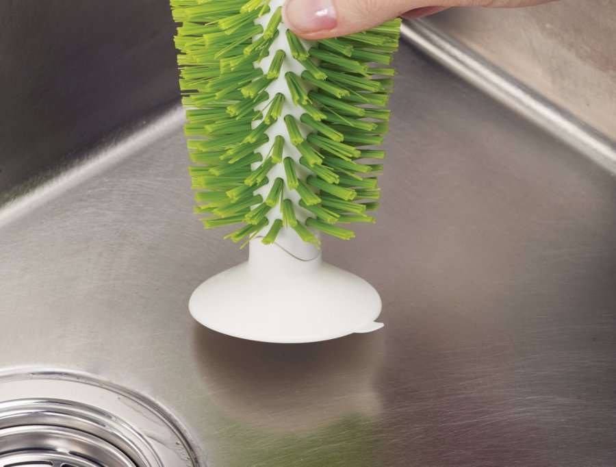 Joseph Joseph Brush-up Opvaskeb�rst til glas 16 cm, hvid/gr�n