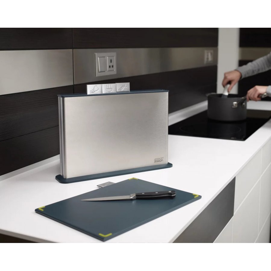 Joseph Joseph Index Steel 100 Skrebrt-st 5 dele, gr/rustfrit stl