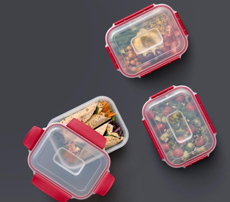 Joseph Joseph Nest Lock Aufbewahrungsbox 4er Set 1,1 L, Rot