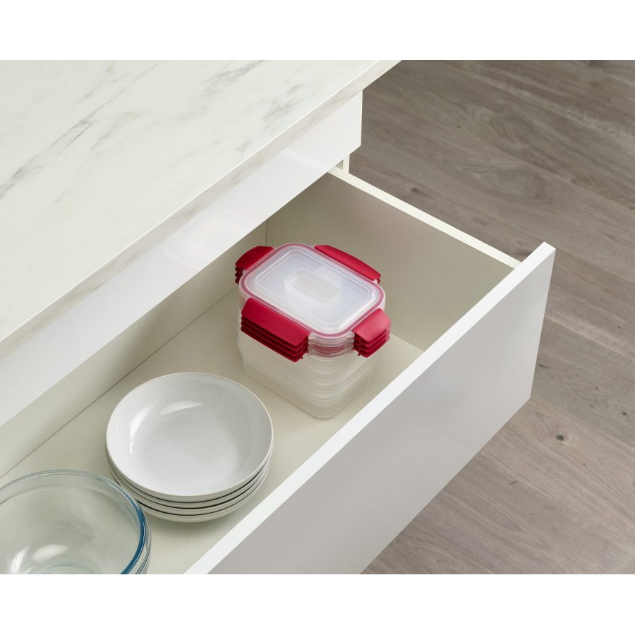 Joseph Joseph Nest Lock Aufbewahrungsbox 4er Set 1,1 L, Rot