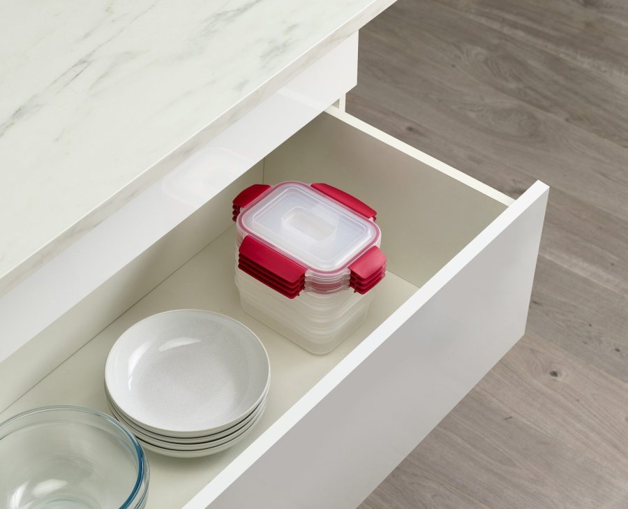Joseph Joseph Nest Lock Aufbewahrungsbox 4er Set 1,1 L, Rot