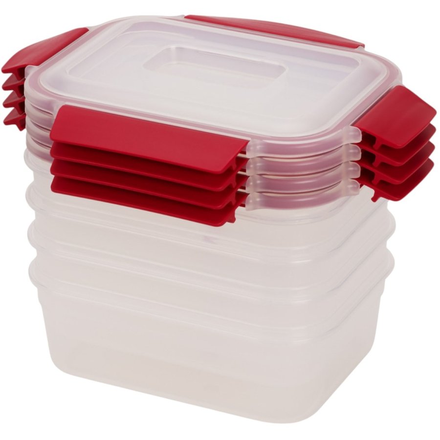 Joseph Joseph Nest Lock Aufbewahrungsbox 4er Set 1,1 L, Rot