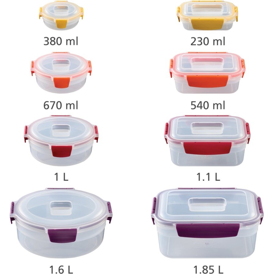 Joseph Joseph Nest Lock Aufbewahrungsbox 8er Set, Mehrfarbig