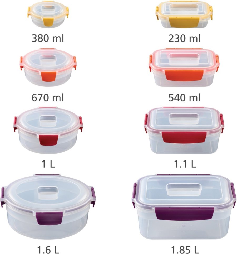 Joseph Joseph Nest Lock Aufbewahrungsbox 8er Set, Mehrfarbig