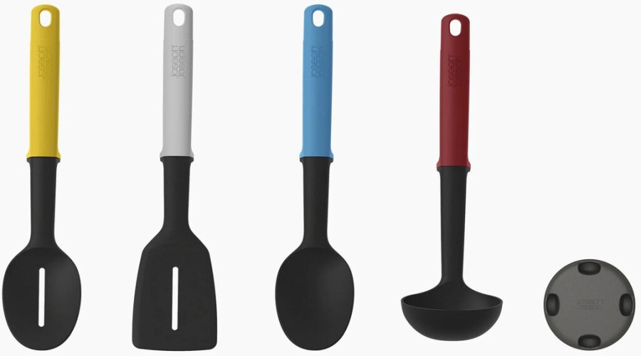 Joseph Joseph Elevate Slim Utensilien-Set mit Aufbewahrungsstnder, 4-teilig, Mehrfarbig