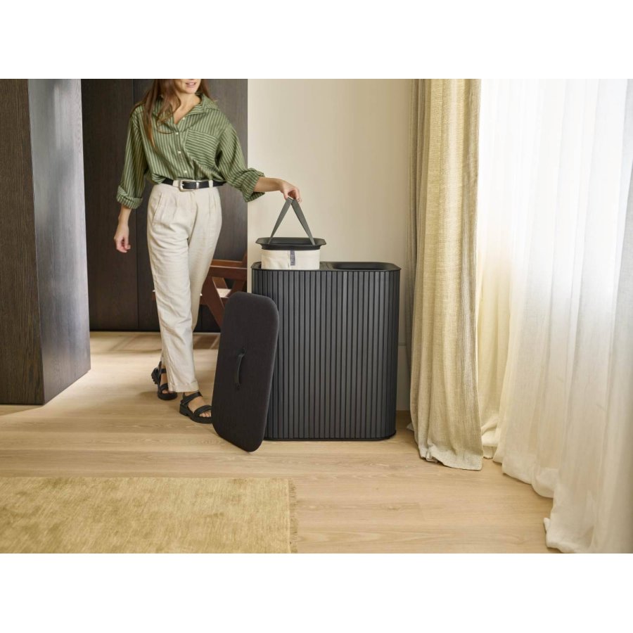 Joseph Joseph Tota Luxe Vasketjskurv 90 L, Sort