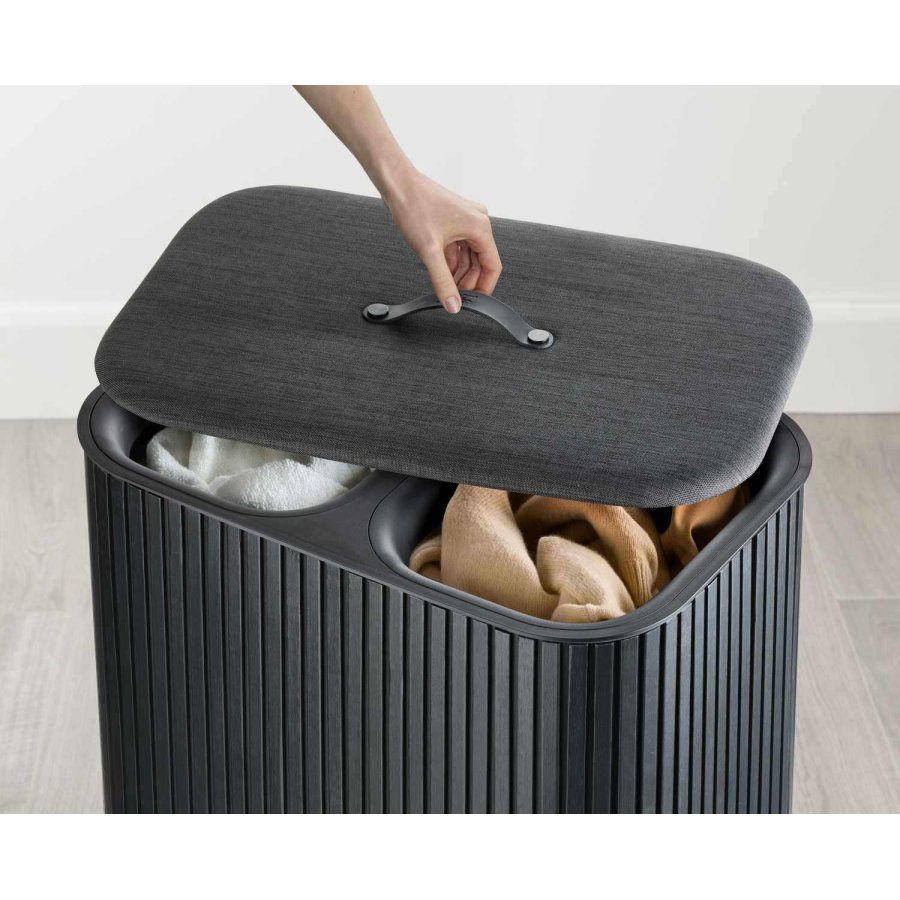 Joseph Joseph Tota Luxe Vasketjskurv 90 L, Sort
