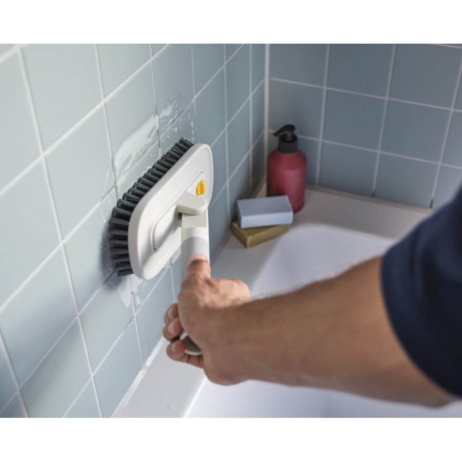 Joseph Joseph CleanTech 2-in-1-Fliesenschrubber, Light Stone