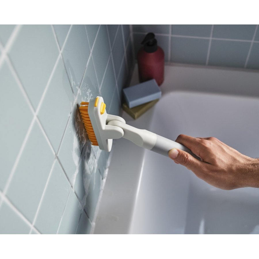 Joseph Joseph CleanTech 2-in-1-Fliesenschrubber, Light Stone