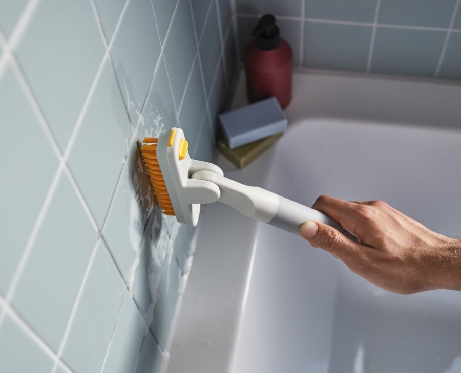 Joseph Joseph CleanTech 2-in-1-Fliesenschrubber, Light Stone