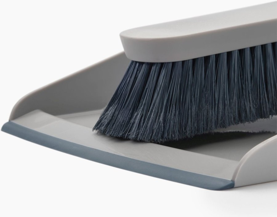 Joseph Joseph CleanTech Wandmontiertes Kehrblech-Set, Stone