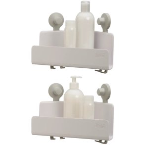 Joseph Joseph EasyStore Eck-Duschablage 2er Set, 26,5 cm, Wei