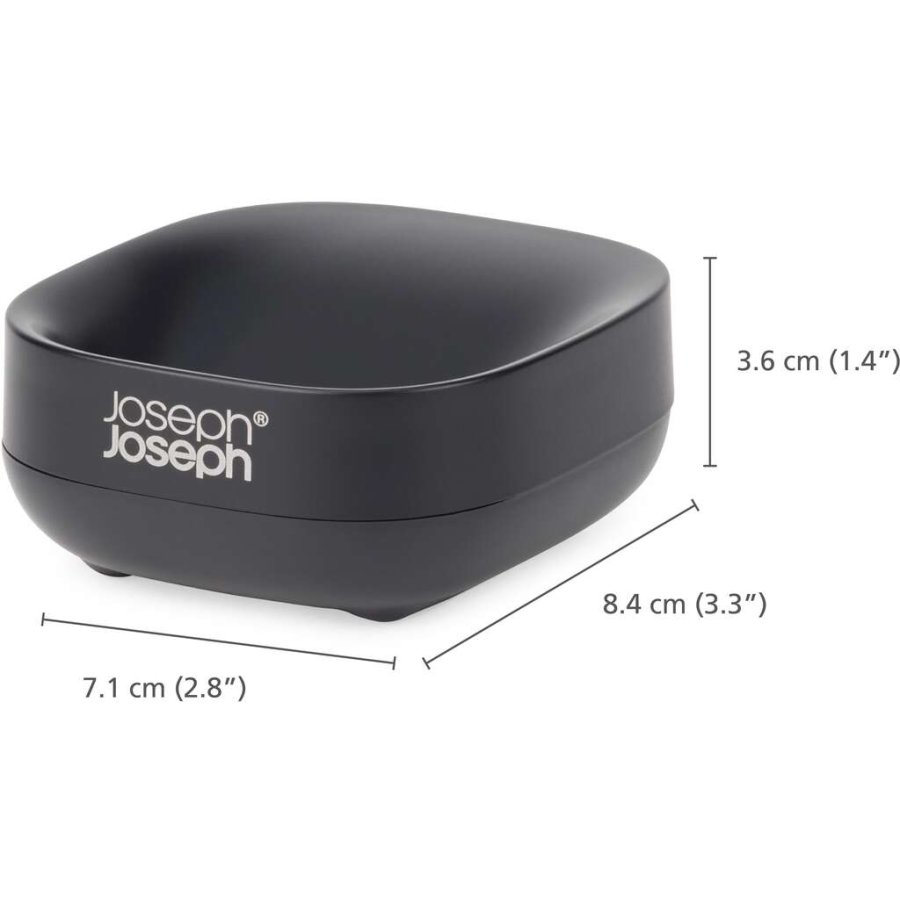 Joseph Joseph Slim Compact Seifenschale, Schwarz