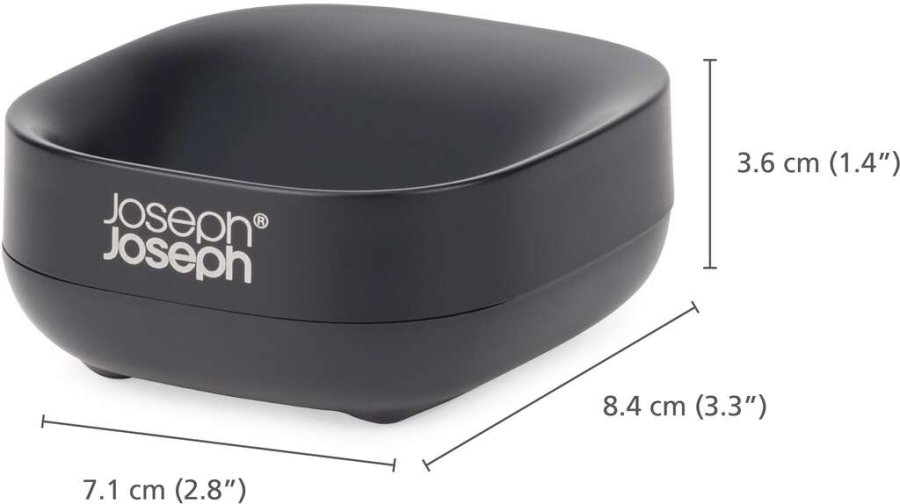 Joseph Joseph Slim Compact Seifenschale, Schwarz