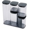 Joseph Joseph Podium Aufbewahrungsglas 5er Set, Grau