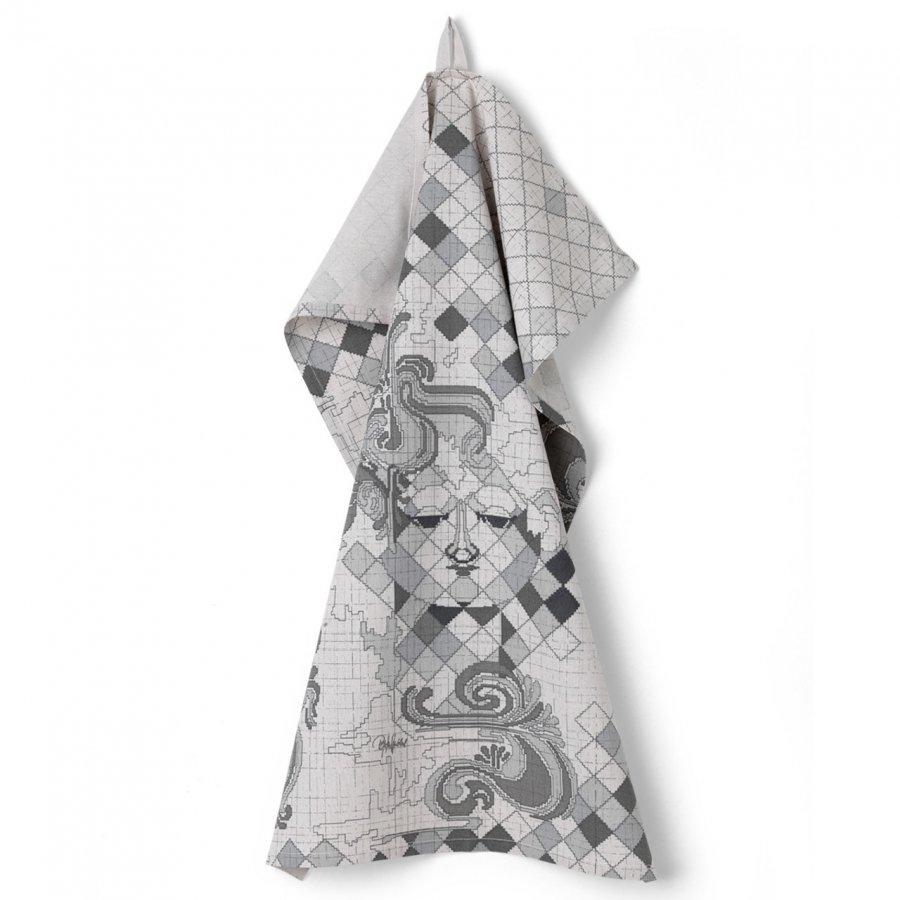 Bj�rn Wiinblad Viskestykke Gr�, 50x70 cm