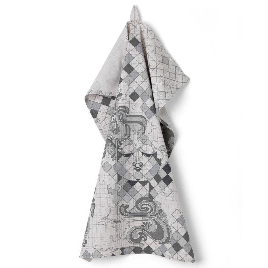 Bj�rn Wiinblad Viskestykke Gr�, 50x70 cm