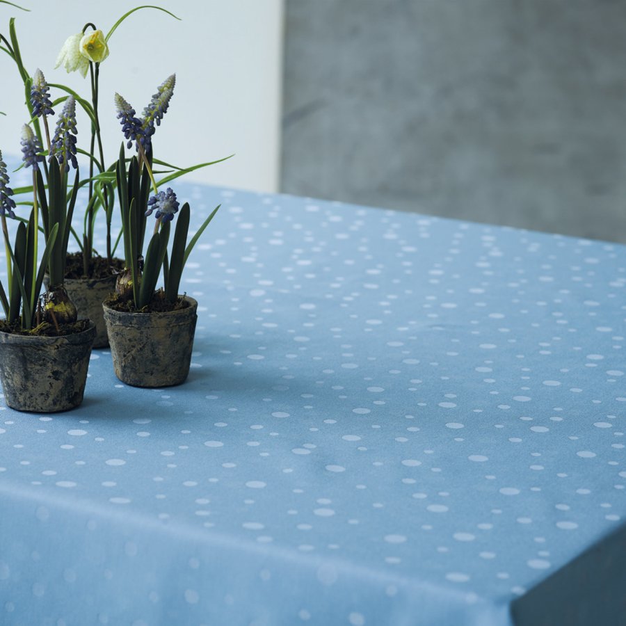 Damask Dug Dot Dusty blue, 140x180 cm