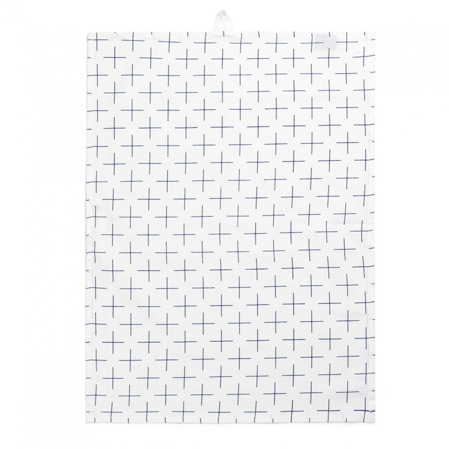Juna Antic Cross Viskestykke White/twilight blue, 50x70 cm