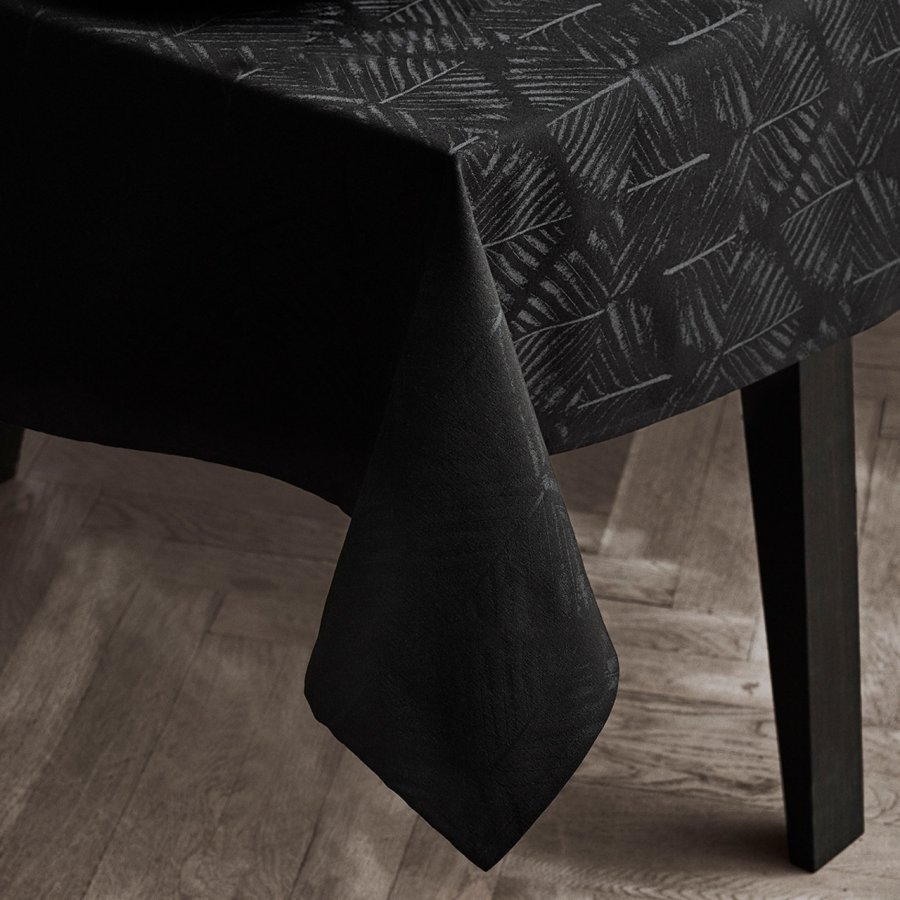 Damask Dug Lea Sort 150x270cm