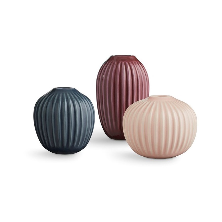 Kähler Hammershi Minivase 3 stk, Rosa