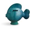 Kähler Figur Sparedyr Fisk 15cm, Mrkegrn