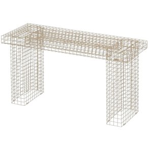 KALAGER Design WIRE Bank 90 cm, Creme Beige