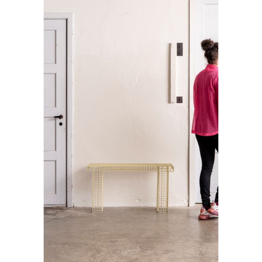 KALAGER Design WIRE Bnk 90 cm, Green Beige