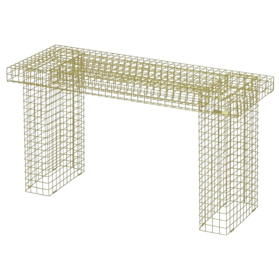KALAGER Design WIRE Bnk 90 cm, Green Beige