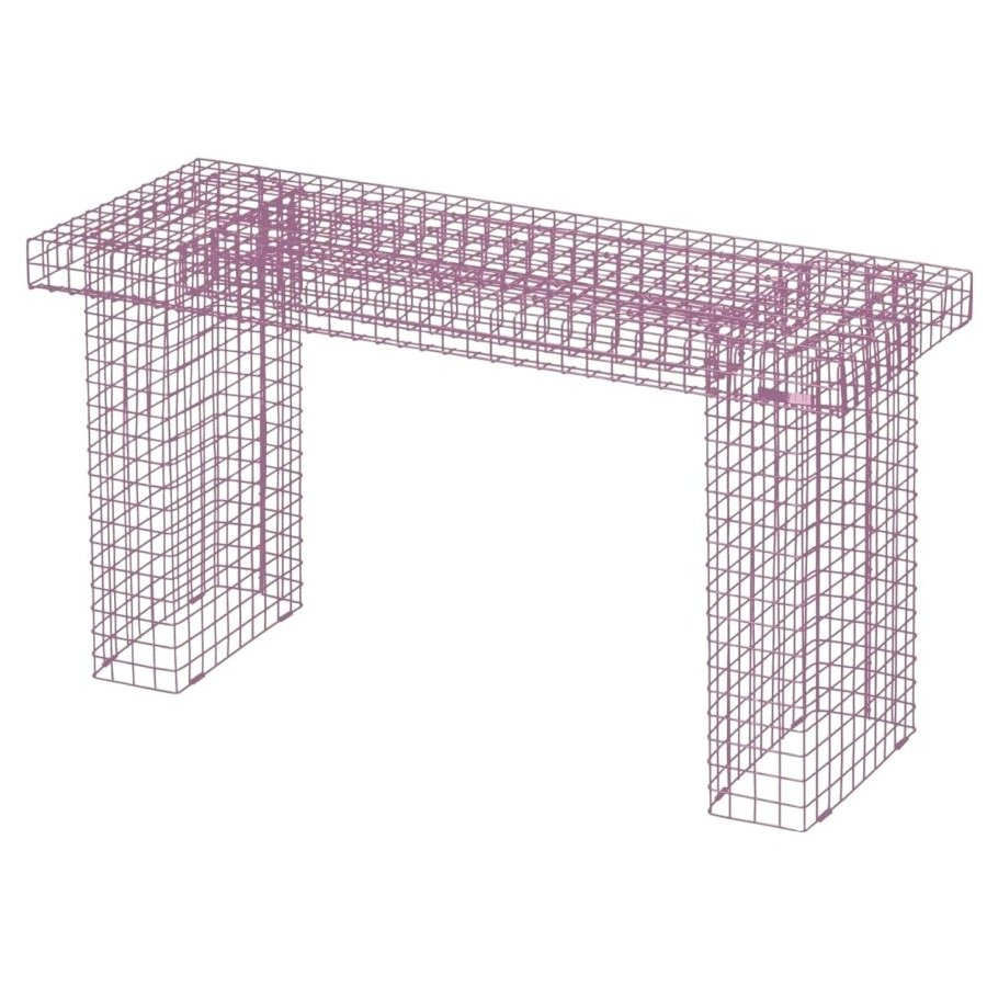 KALAGER Design WIRE Bnk 90 cm, Pink