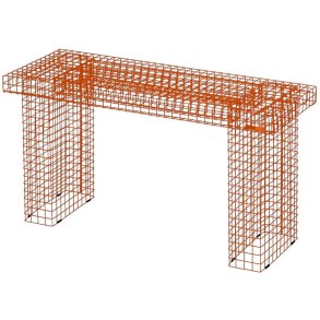 KALAGER Design WIRE Bank 90 cm, Orange