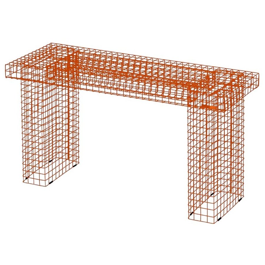 KALAGER Design WIRE Bnk 90 cm, Orange