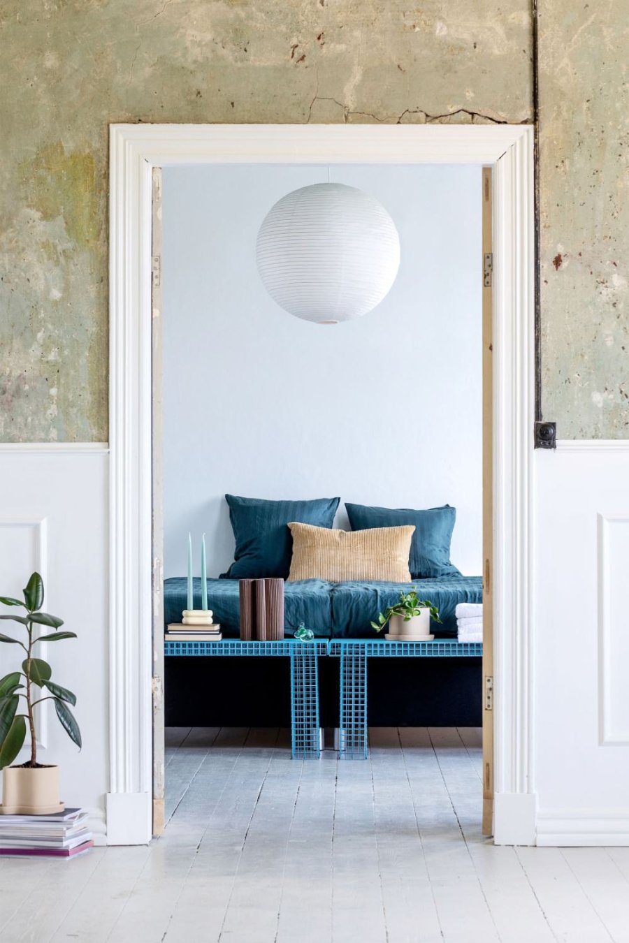 KALAGER Design WIRE Bnk 90 cm, Pastel Blue