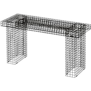 KALAGER Design WIRE Bank 90 cm, Zwart