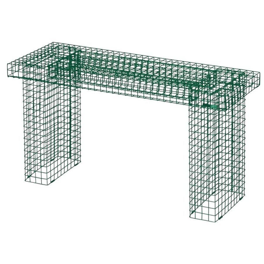 KALAGER Design WIRE Bnk 90 cm, Signal Green