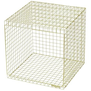 KALAGER Design WIRE CUBIC Module Kastje 38,5x38,5 cm, Green Beige