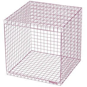 KALAGER Design WIRE CUBIC Module Kastje 38,5x38,5 cm, Pink