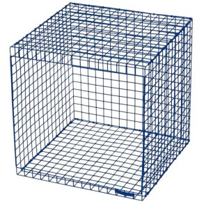 KALAGER Design WIRE CUBIC Module Kastje 38,5x38,5 cm, Ultra Marine Blue