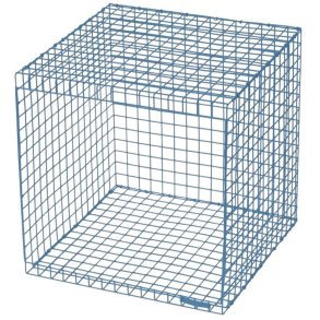 KALAGER Design WIRE CUBIC Module Kastje 38,5x38,5 cm, Pastel Blue