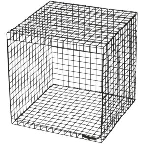 KALAGER Design WIRE CUBIC Module Kastje 38,5x38,5 cm, Zwart