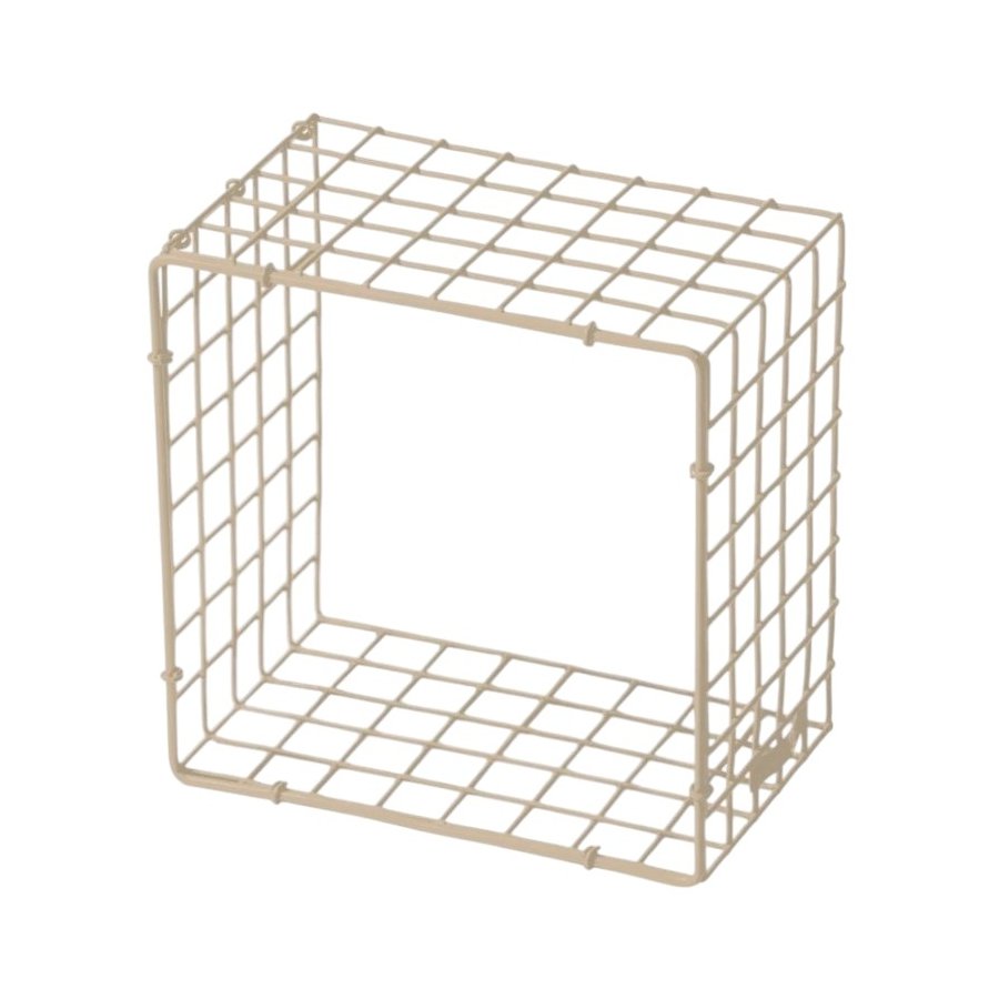 KALAGER Design WIRE SQUARE Wandregal 21x21 cm, Cremebeige